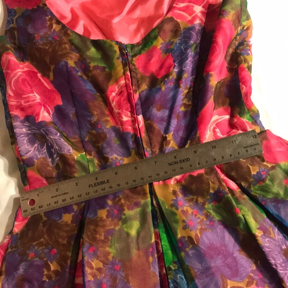 Homemade psychedelic 70s gown vintage dress sz4? - Picture 5 of 6